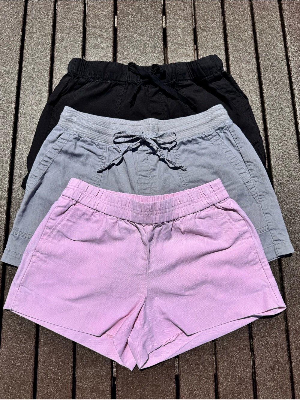 J. Crew, GAP, Workshop Bundle of 3 shorts — Pink, Gray, Black